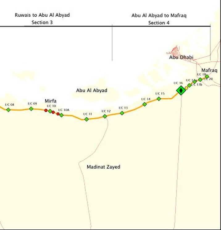 Mappa Autostrada Mafraq–Ghweifat - Map Highway Mafraq–Ghweifat - p2